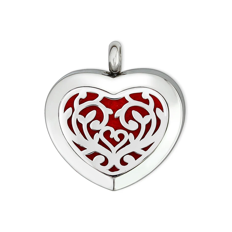 

Paper-cut Design Smaller Size Heart shape Diffuser Pendants Aroma Diffuser Locket Essential Oil Jewelry Pendant