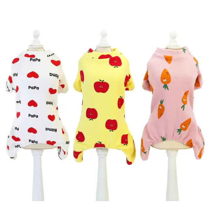 

Spring Summer Comfortable Homewear Overalls for Dogs Jumpsuit Pet Dog Pajamas, Optional