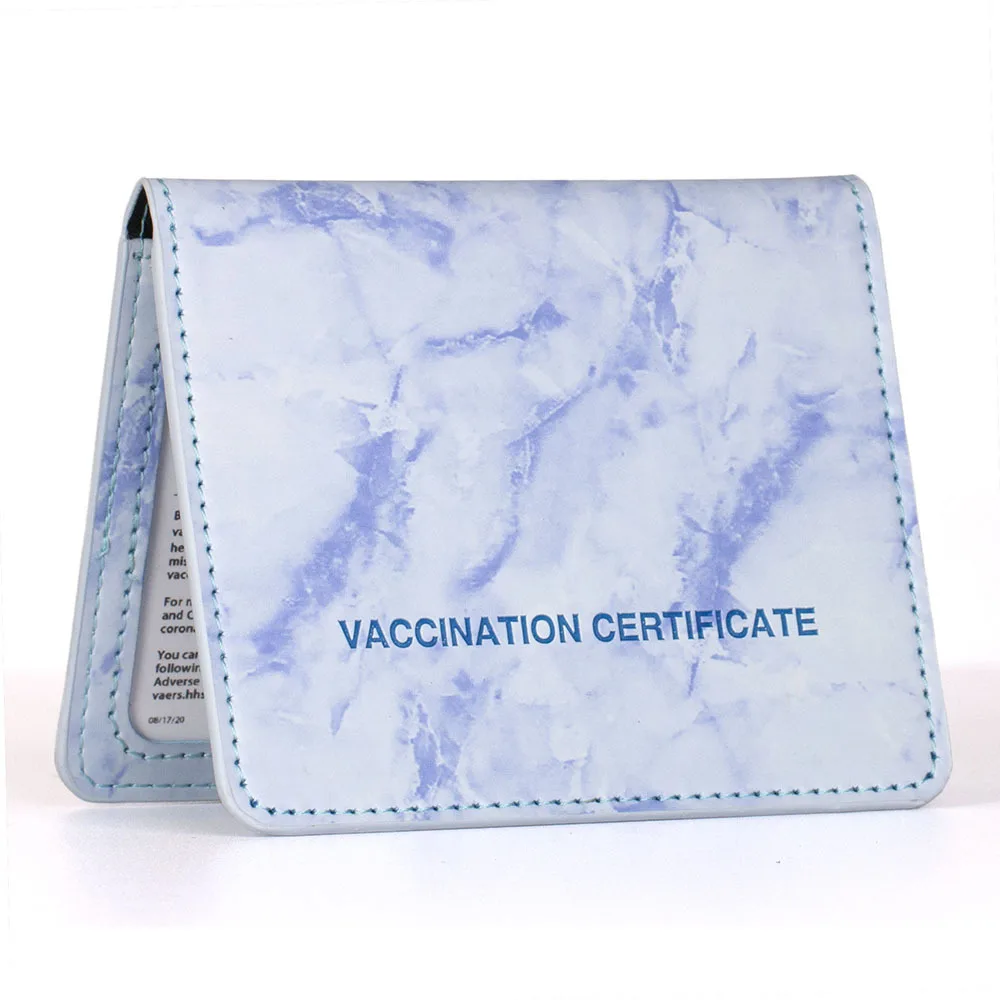 

Factory Top Design PU card holder protective cover for USA Vaccination Vaccine Certificate Record Card Protector Selling