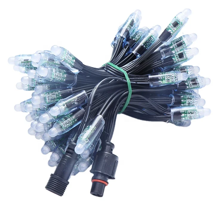 

Free shipping WS2811 12V Bullet Led Pixel string 4in pitch 18AWG 50ct /100ct Ray Wu Paul Zhang Xconnect Connector LED module, Color rgb