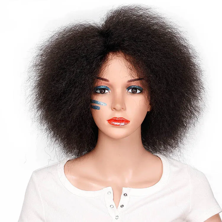 

Aisi Beauty Wholesale Cheap Vendor New Design Multi Color Afro Kinky Fluffy Short Bob Wig For Black Women Synthetic Hair Wigs