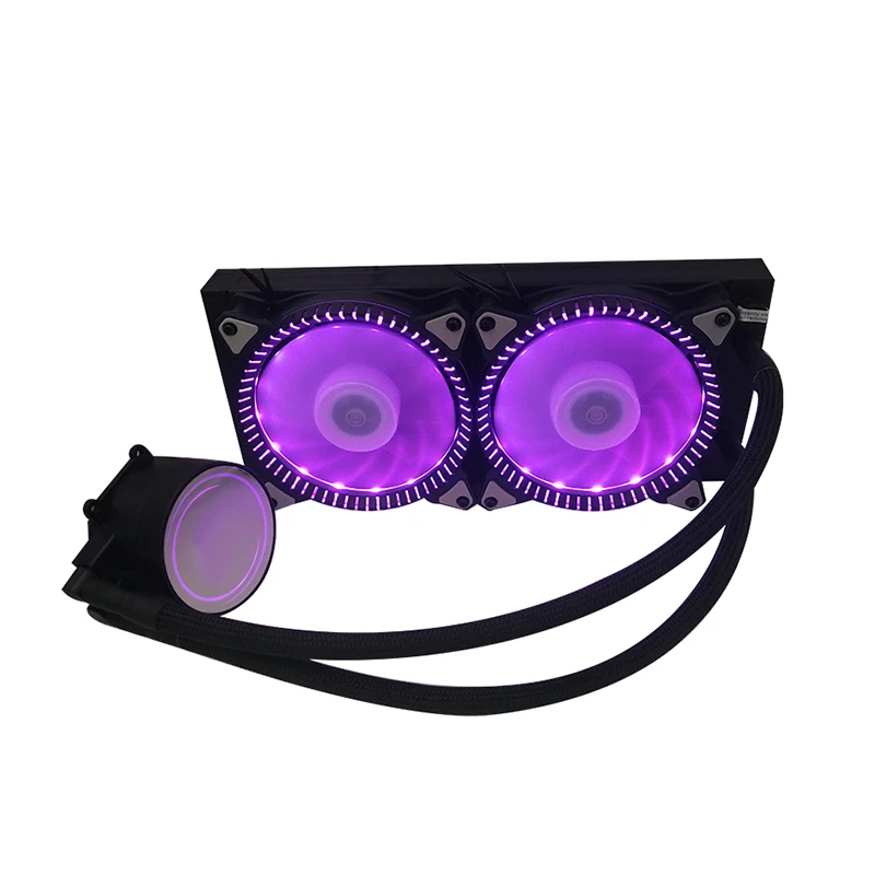 

2021 Hot sales 240mm Liquid Water Cooling Fan using with large air volume water cooler for desktop gaming computer hardware, Rgb