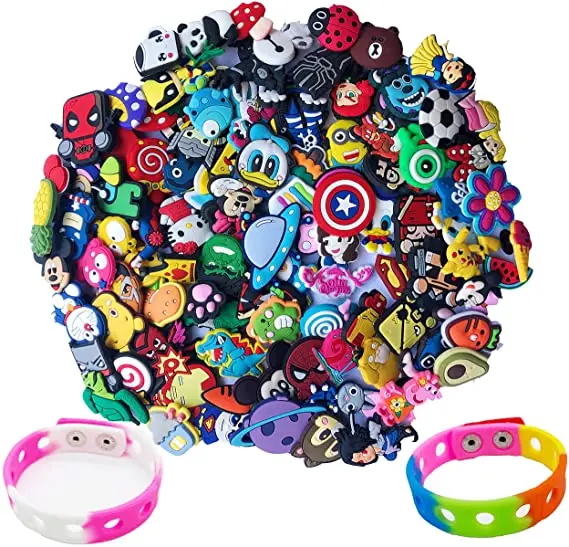 

PVC Shoe Charms, Charms for Crocs Shoe Decoration Bracelet Party Bracelet Wristband Decoration Wristband Kids Party Gifts