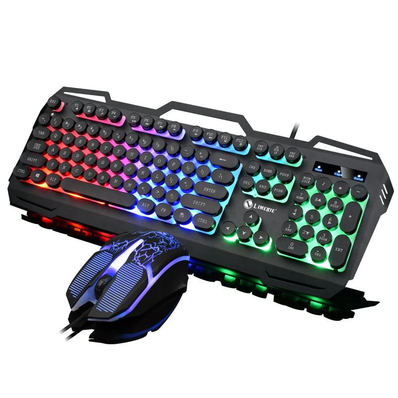 

T22 Retro Punk Wired Professional Gaming 104 Keys Keyboard Combos Home Notebook Desktop Computer Latest Keyboards