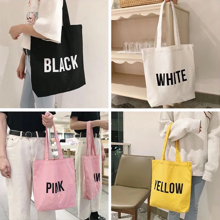 

cotton canvas tote shopping bags cheap plain blank custom canvas tote bag, Customized color