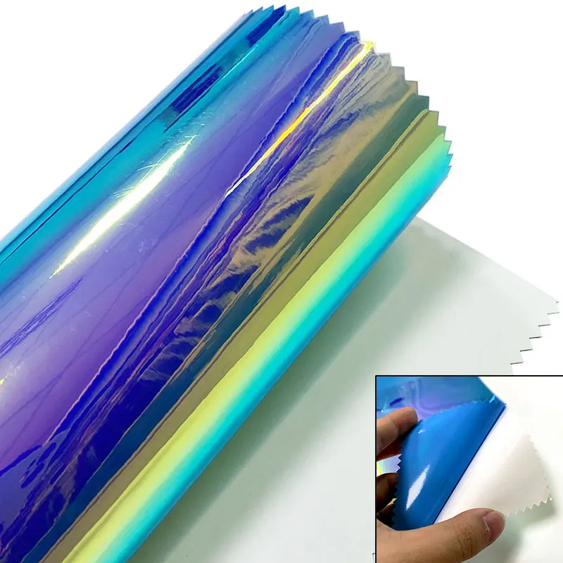 Adhesive Pvc/pet Vinyl Colour Holographic Rainbow Film Laser Film Foil