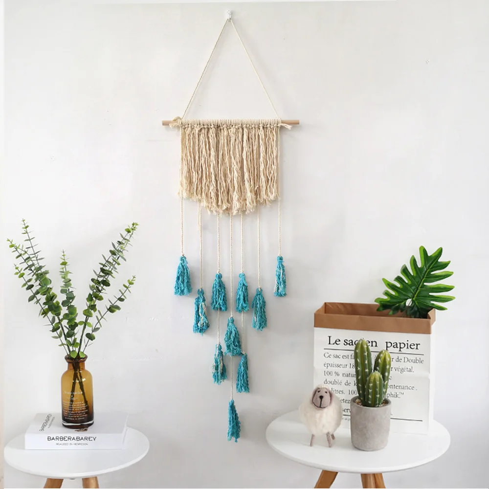 

Home Decor Cotton Woven Macrame Tassels Wall Hanging Tapestry