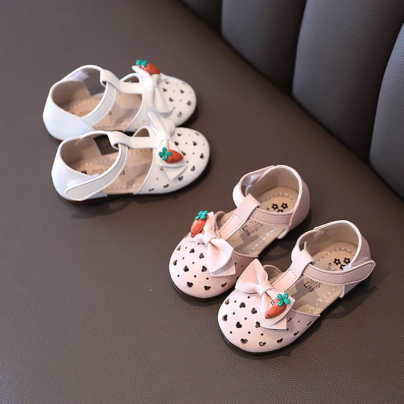 

head hollow sandal 2021 summer new baby princess girls shoes non-slip soft soles