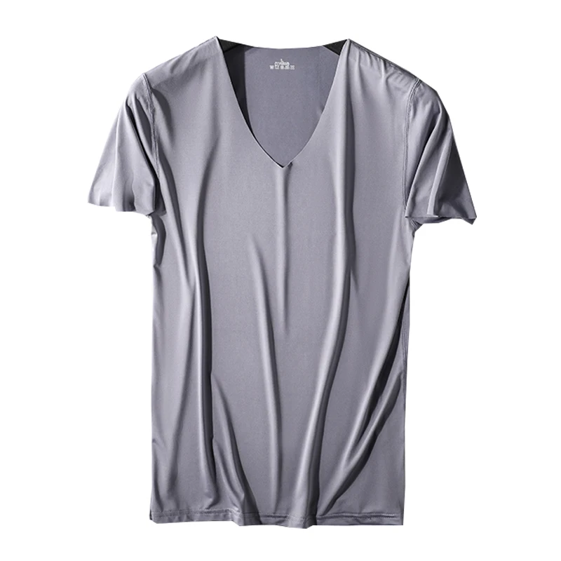 

Wholesale non - trace short - sleeve V - collar bottom shirt in summer slim half - sleeve top sleeveless t-shirt, Six kinds of color