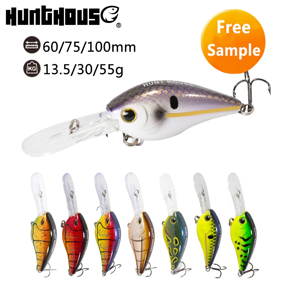 

Hunthouse 70mm mini crank fishing lure japan crankbait, Vavious colors