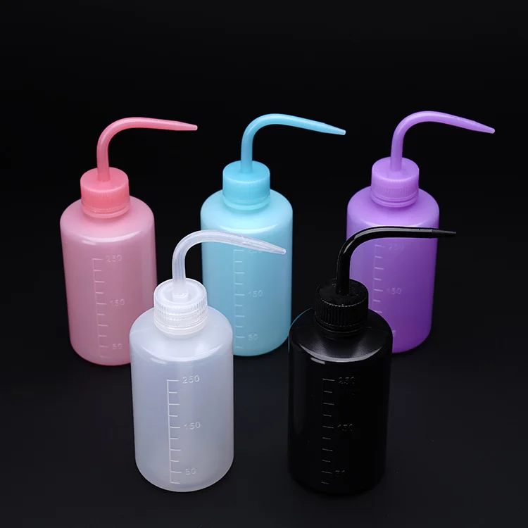 

Wholesale Hot Sale 150 250 500ml Black White Pink Blue Plastic Eyelash Extension Bath Lash Rinse Bottle