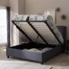 Luxury Bedroom Fabric King Size Storage Platform Designer Bed
