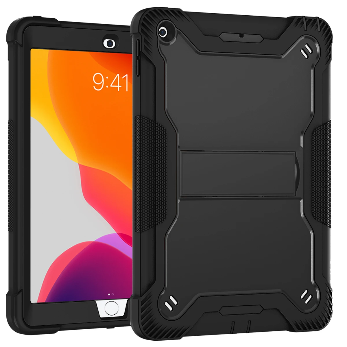 

Triple Layers Combo Defender Military Shockproof Silicone Tablet Case for iPad 10.2 2021 9th Generation Case