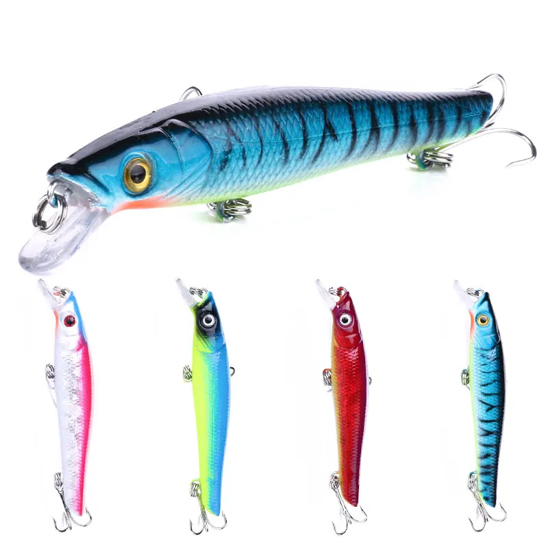 

9.5CM 8.8G Wholesale low price hard lure minnow hard plastic high quality fishing baits, 4 colors as pictures