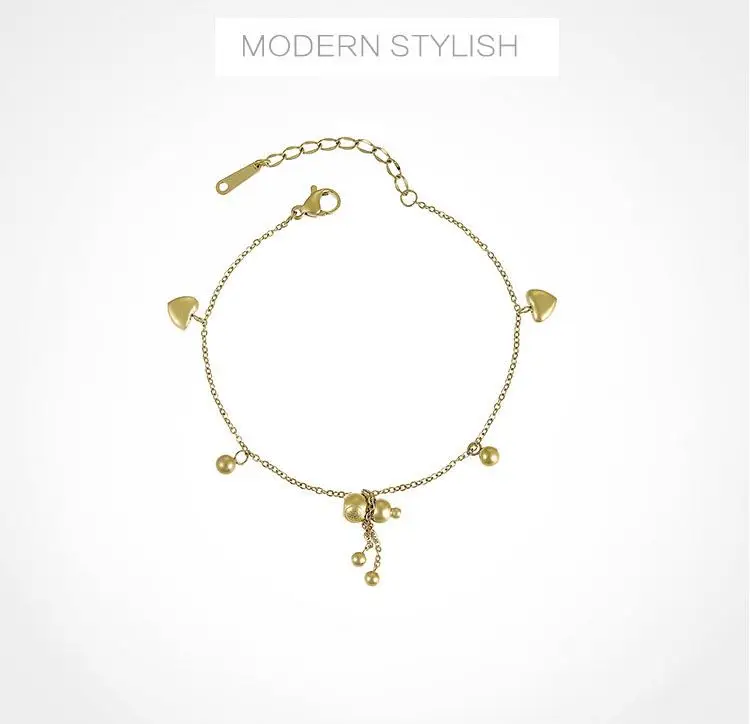 

Wholesale Chain Bracelet Stainless Steel Adjustable Nail Bracelet, 14k gold
