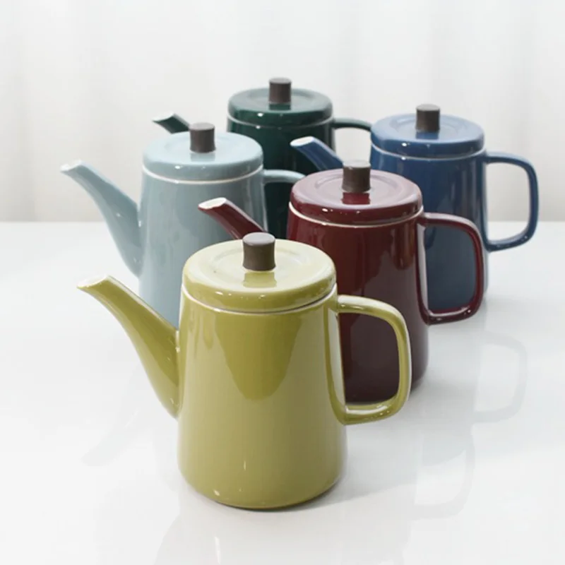 

2020 New style plain color ceramic coffee pot cold water pot, As picture