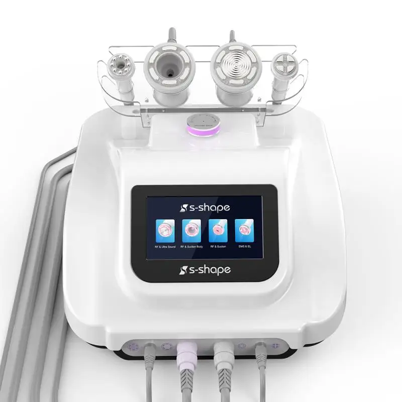 

Ultrasound s shape 30k cavitation machine RF Radio frequency slimming EMS Electroporation Vacuum Suction Body massage Machine
