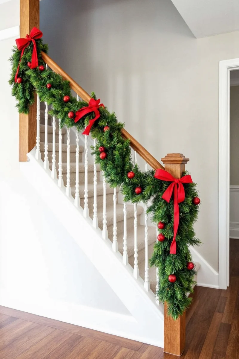 Family-friendly garland with ornaments