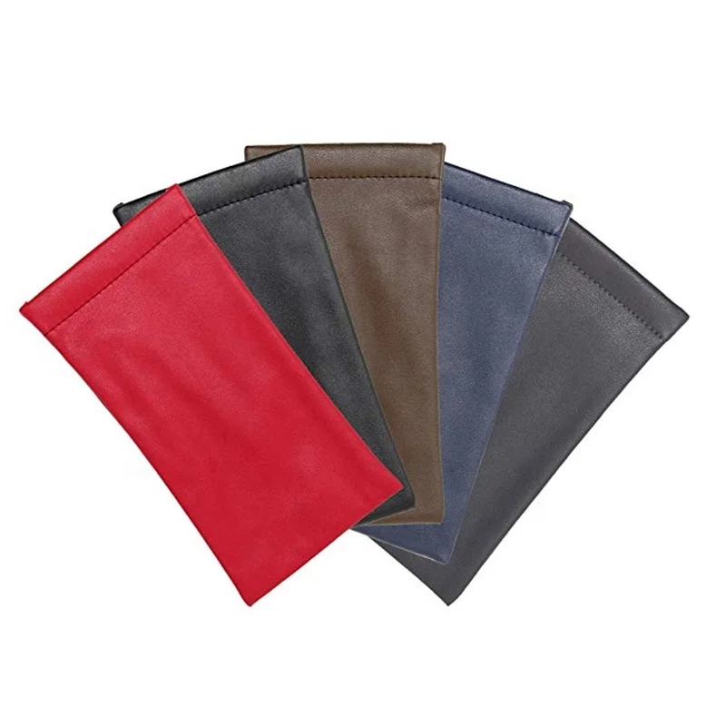 

Soft leather Glasses Pouch spectacle optical case waterproof eyeglass pouch
