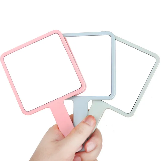

Hot Sale Custom Handheld Square Portable Mini Pocket ABS Handle High-definition HD Mirror Makeup Mirror Suitable for Travel