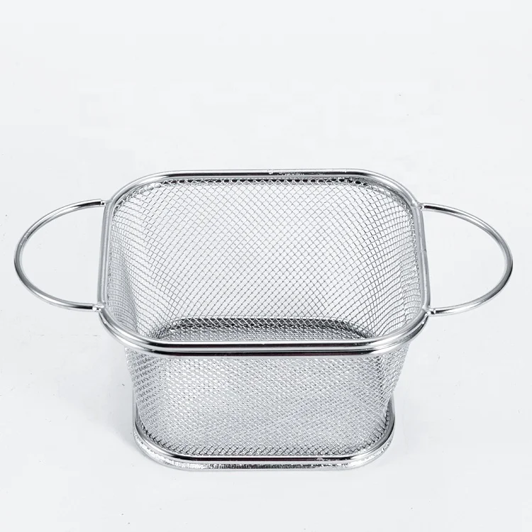 

1PC Stainless Steel Chef Basket Mini Fry Baskets Fryer Cooking French Fries Basket, Customized color
