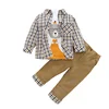 WSG23 Autumn New Boys Clothing Sets Jacket Shirts Pant 3pcs Suits Clothing Kids Long-sleeved clothed for Kids