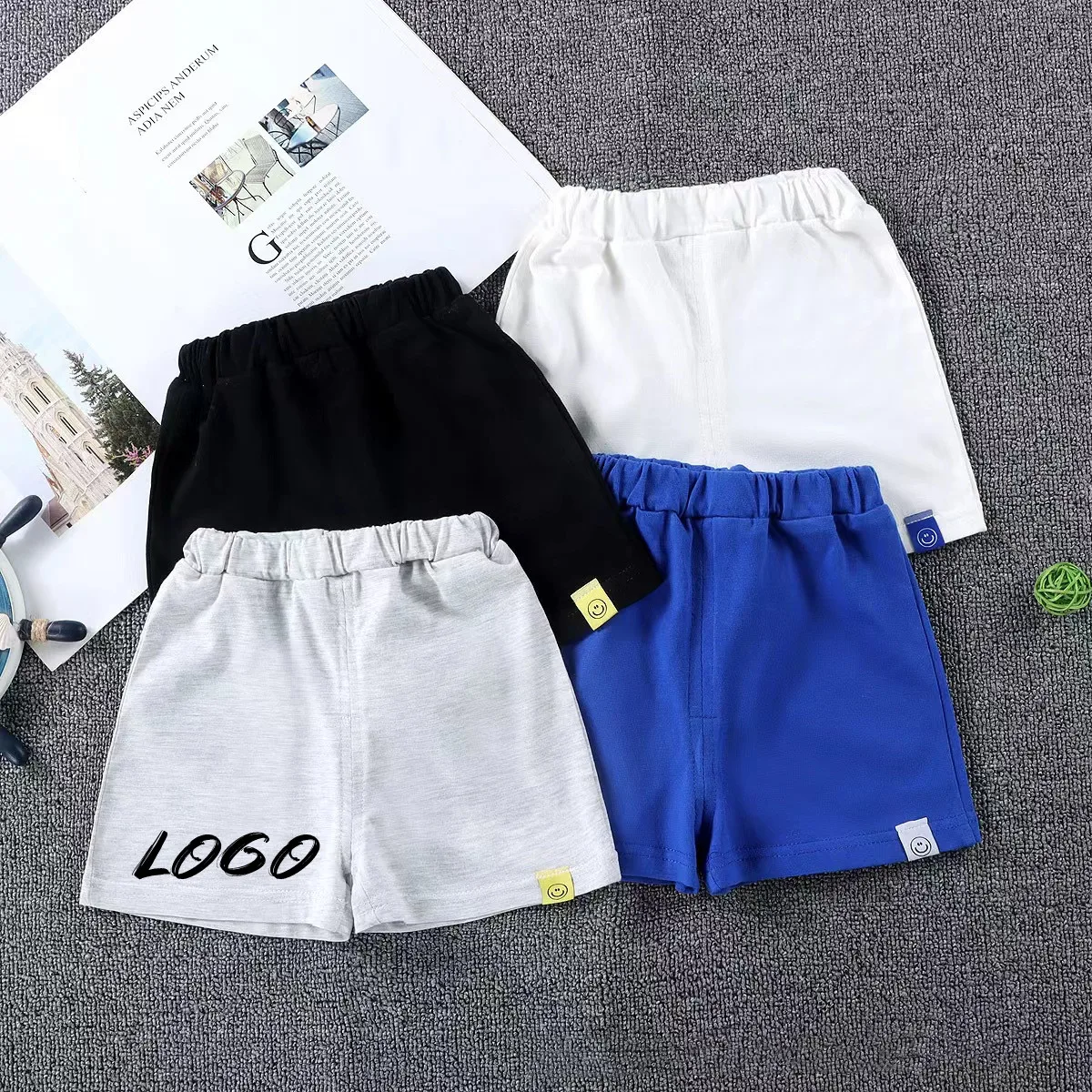 

OEM ODM Hot Sale Summer Elastic Waist Casual Fashion Comfortable Shorts For Kid 100%Cotton Shorts Boys Shorts