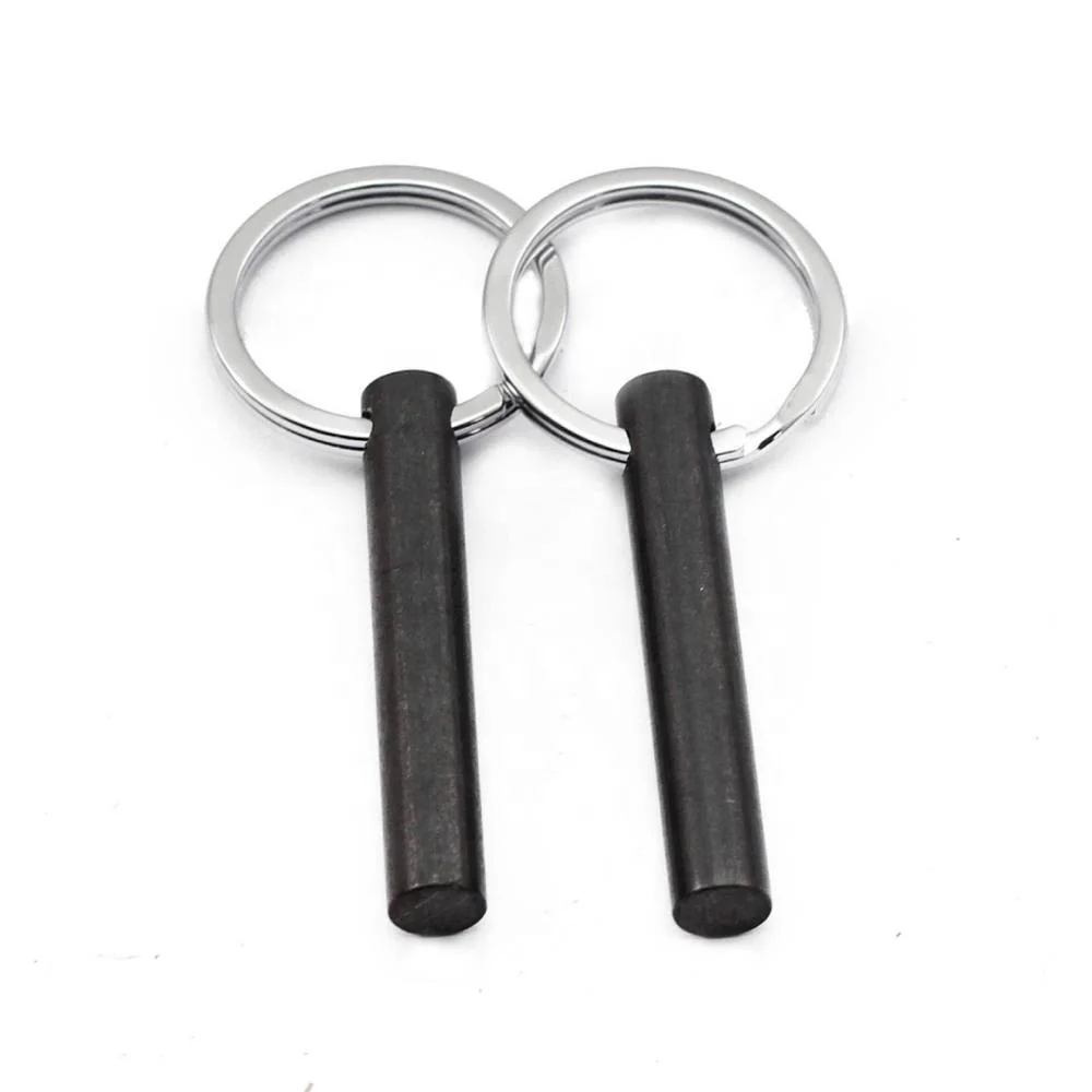 

5/16'' 8mm Survival Drilled Ferrocerium Flint Fire Starter Rod with Keychain Ring for Sale