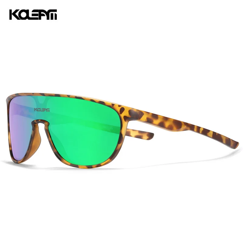 

KDEAM TR90 Material Frame Men's Sunglasses Sports One Piece Shades Mirror Coating Sun Glasses KD218, Picture colors