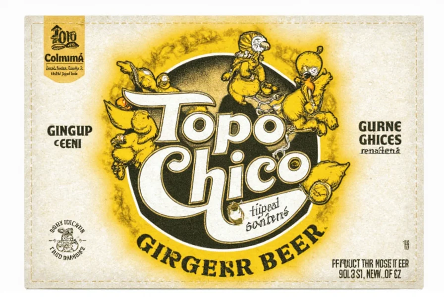 Homemade ginger beer preparation using Topo Chico mineral water as carbonation base with fresh ginger and citrus