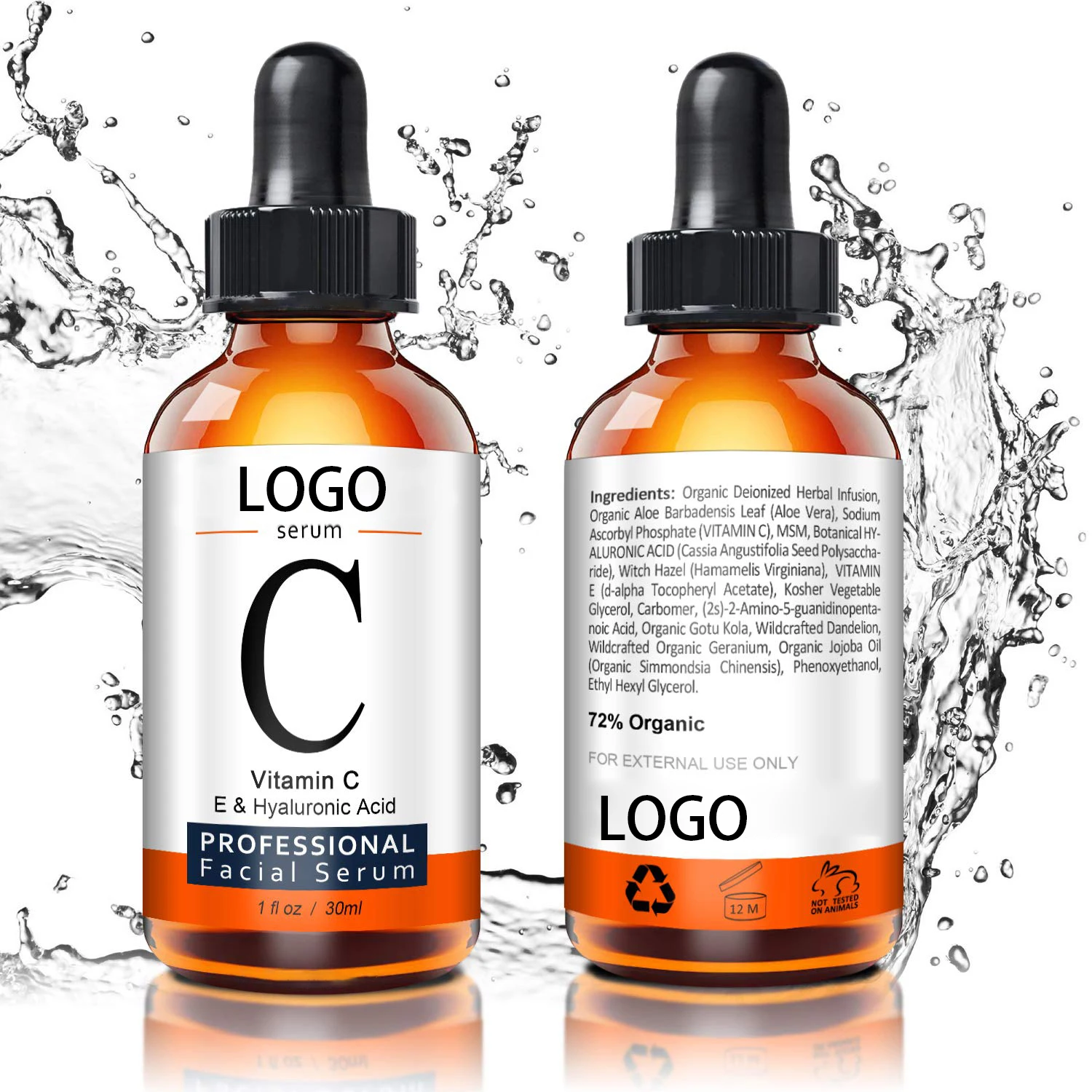 

Hot Sale 30ML Organic Aloe Brighten Moisturizing Anti Aging Anti Wrinkle Face Vitamin C Serum