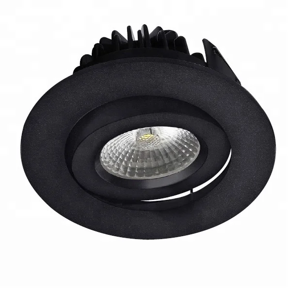 adjustable 8w Fire Rated Dimmable Housing Black Led Recessed Cob Up LED Down Light