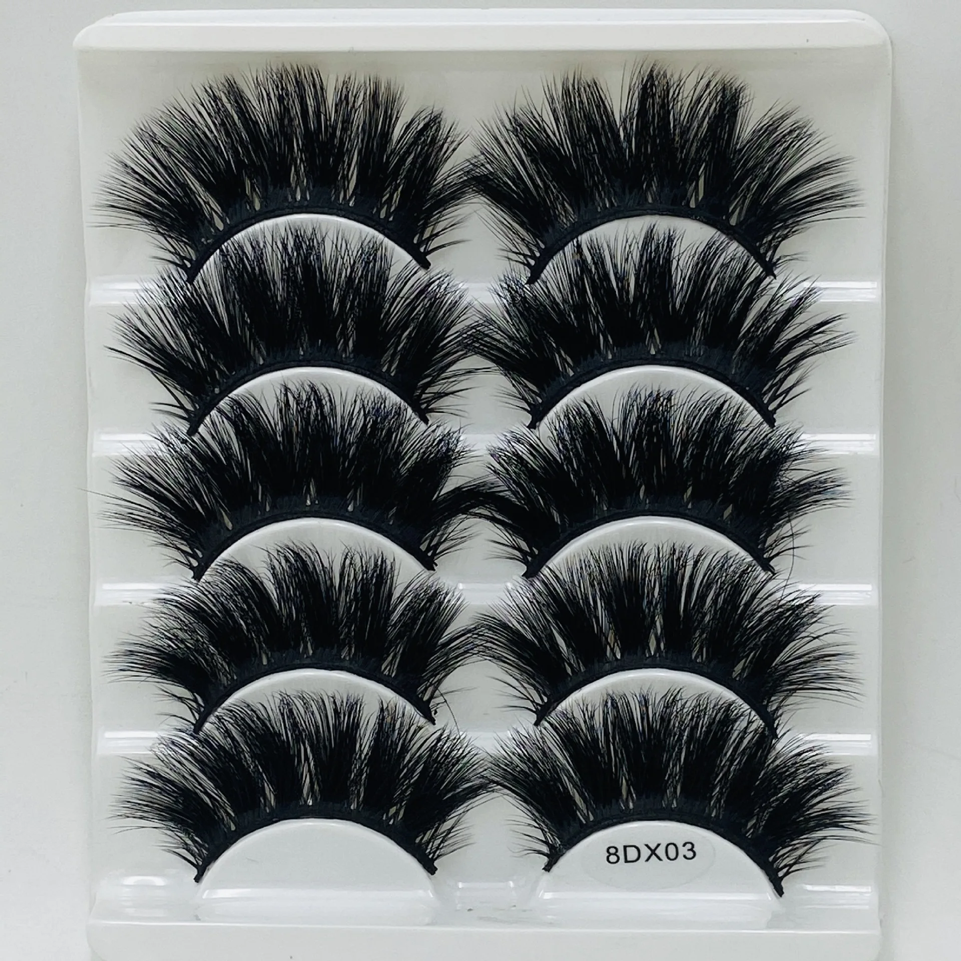 

5 Pairs 3D Mink Hair False Eyelashes Thick Long Eye Lashes Wispy Makeup Beauty Extension