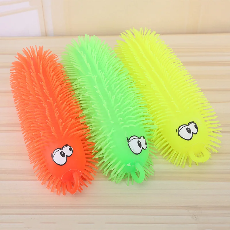 
Hot sale 50cm Large TPR Caterpillar Puffer Fish Toy colorful decompression toy 