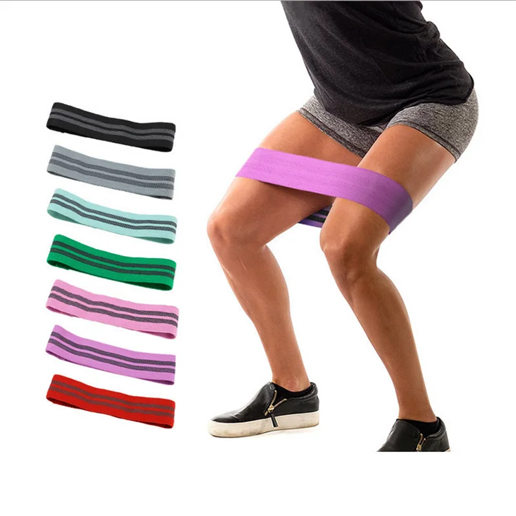 

premium latex thick wide workout fabric resistance non-slip hip booty bands, Red ,pink