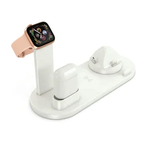 4 in 1 mobile phone wireless charging station Stand Pad with 3 Charging Dock