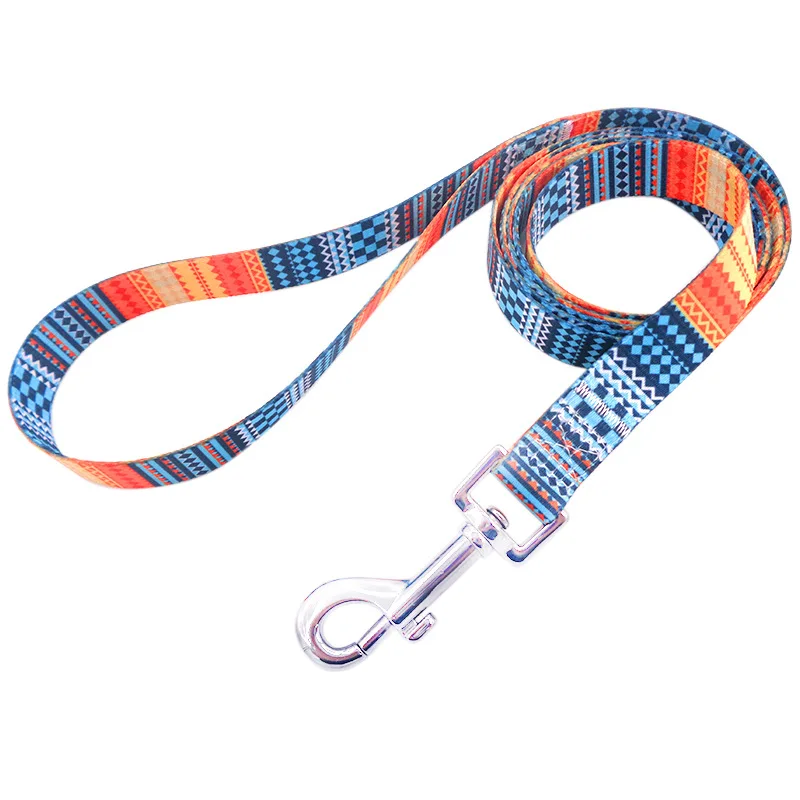 

Factory wholesale bright and novel multi-color pet with colorful dog leash printing pet traction