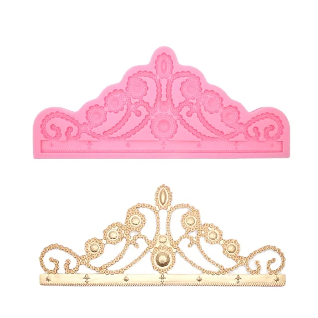 

SO125 3D Lace Crown Silicone Molds Fondant Mold Cake Deco DIY Queen and King's Crown
