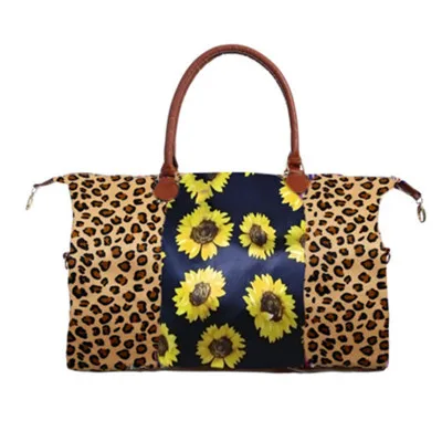 

E402 Women Sunflower Duffel Bag Waterproof Canvas Large Capacity Casual Traveling Handbag Weenkend Bags, 5 colors