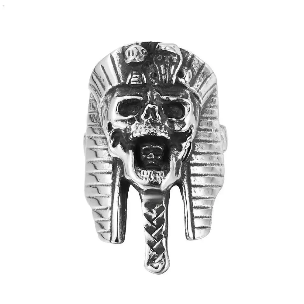 

Best selling creative jewelry personality retro Egyptian old man stainless steel men's ring