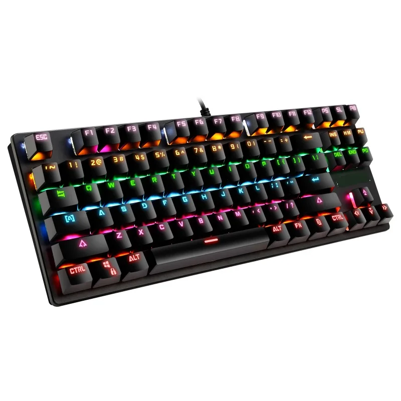 

Laptop Keyboard 87 keys waterproof RGB mechanical gaming keyboard with multimedia function keys