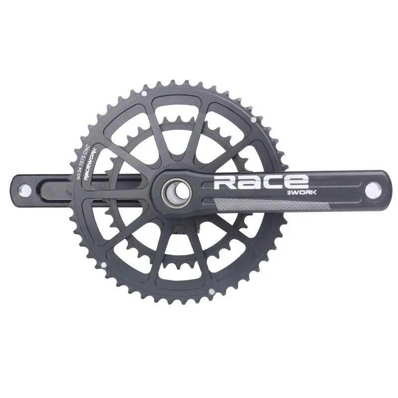 

RACEWORK Road Bike Crank Set 50 / 34T 170mm 172.5mm 10 11-speed chainring crank round sprocket 22S GXP chainring BB86 bottom bra