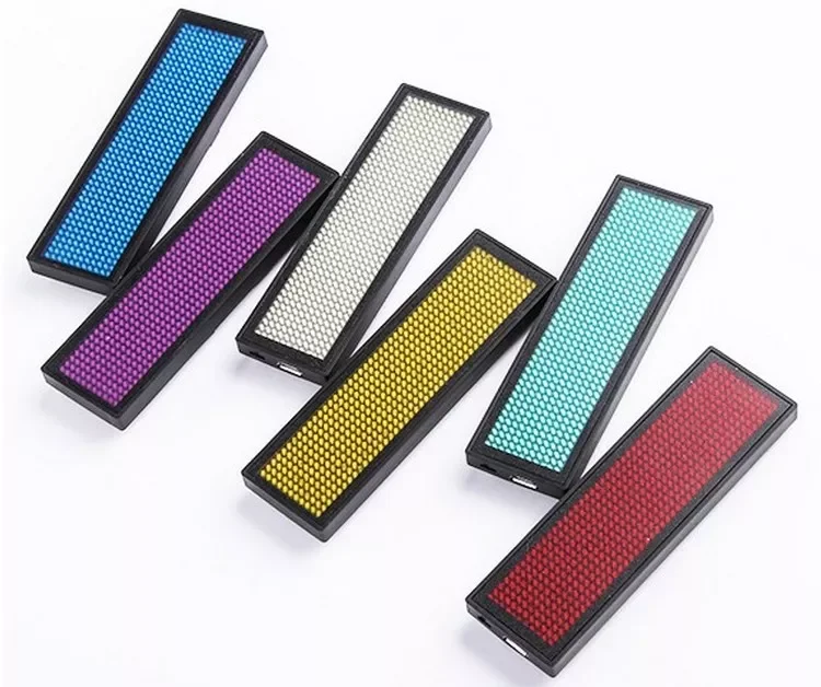 

APP Control Programmable LED Name Badge Rechargeable Waiters LED Name Badge Custom Party LED Name Badge
