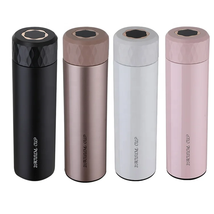 

Top Quality 450ml Stainless Steel Outdoor Smart Water Bottle Thermo Thermoses Cups Vacuum Flasks, White/black/pink/rose gold