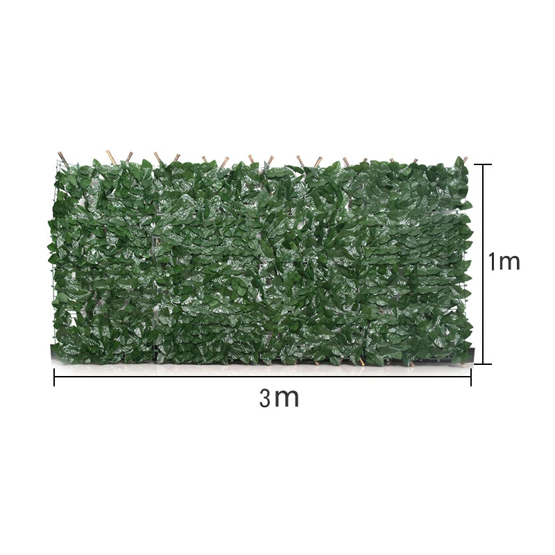 

Faux Ivy Leaf Artificial Plant Leaves Grass Fence, Green