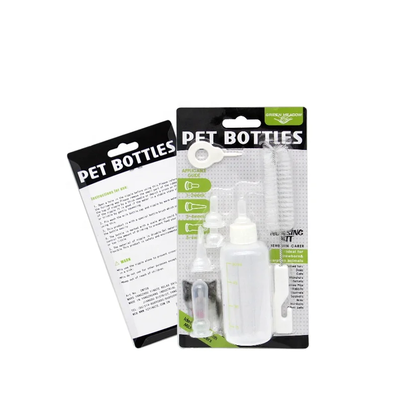 

Factory Wholesale 7 In 1 Puppy Nursing Feeder Bottle Cat Pet Nursing Bottle Kit, White