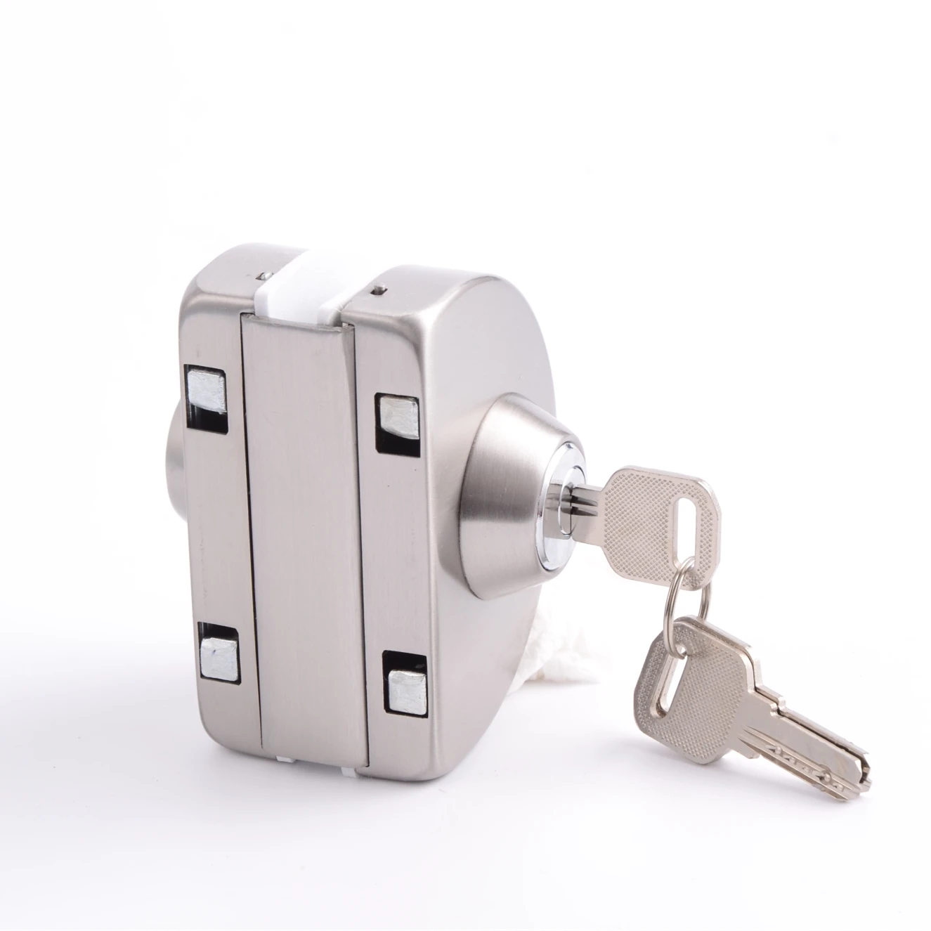 Frameless Stainless Steel Center Door Locks Swing Sliding Glass Door