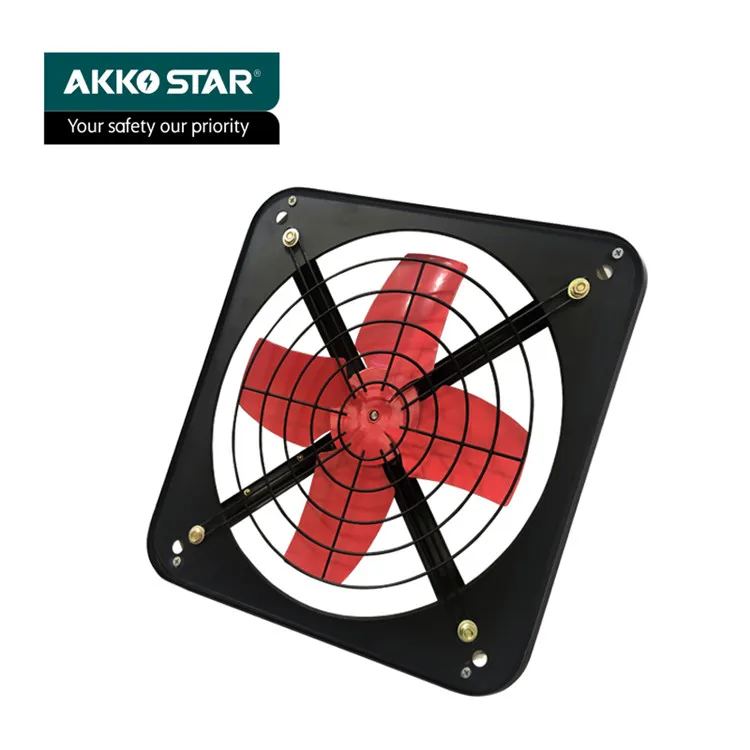 Akkostar High Quality Ac 220v Metal 12 Inch Exhaust Fan Square Wall