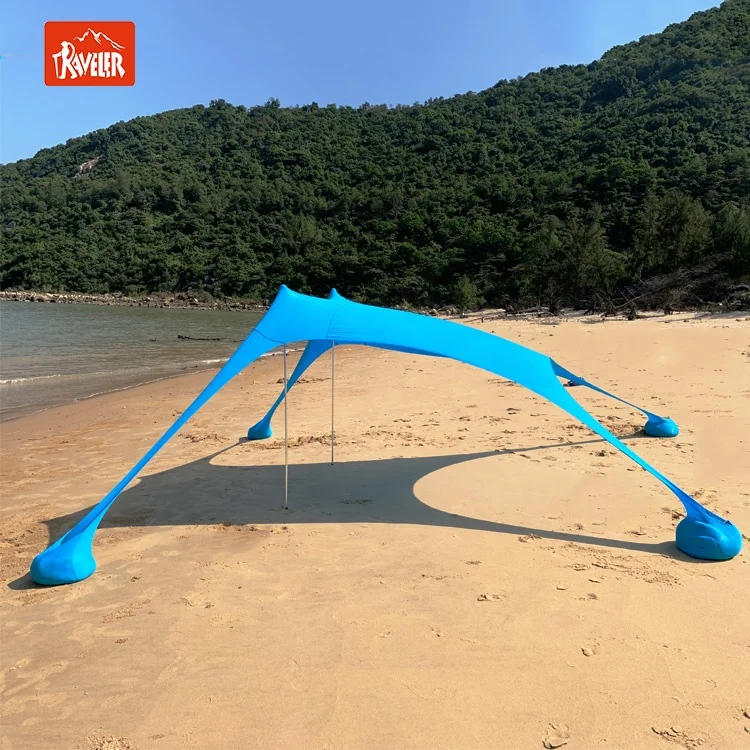 Lycra Portable Beach Tent Sun Shelter Kits  With Poles For Outdoor Camping Hiking Backpacking