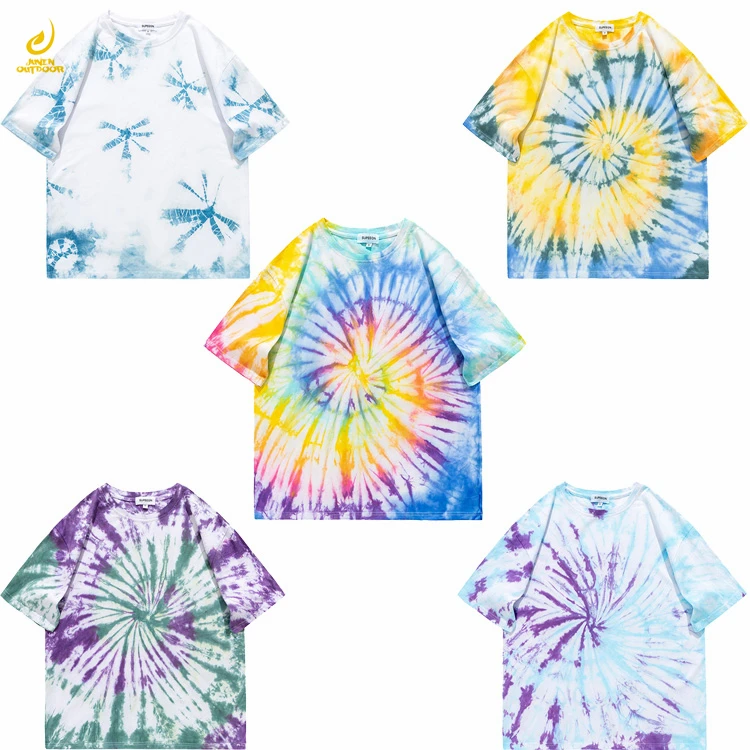 

Printed Logo Custom Embroidery Cotton loose fit tie-dye men t-shirt short Sleeves Casual tie-dye-t-shirt, Picture shows